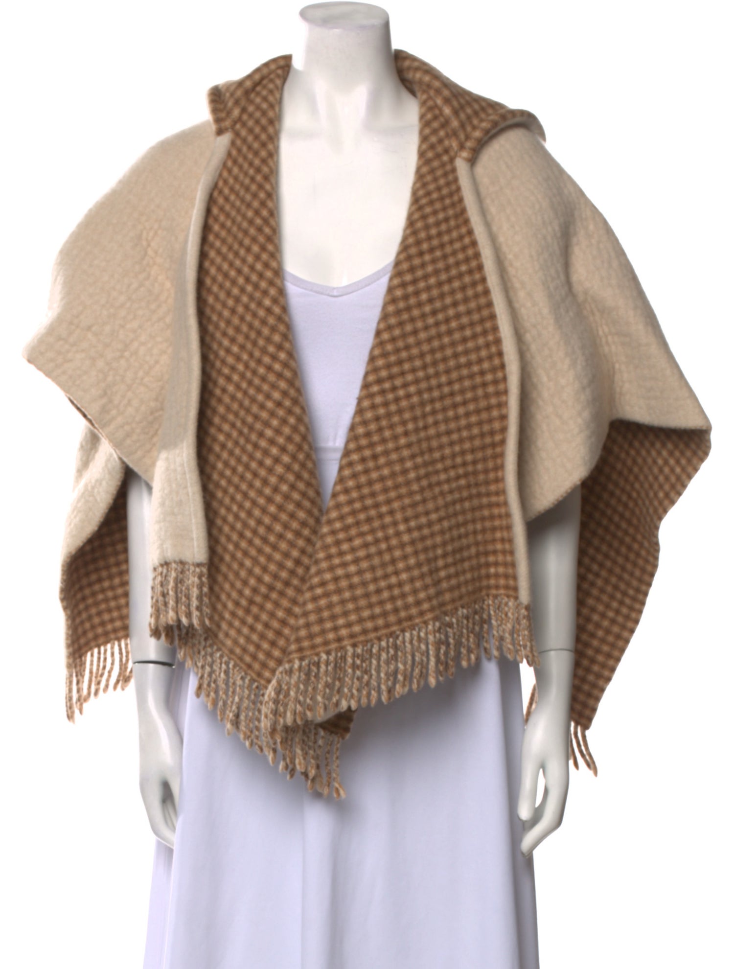 Fendi Colorblock Pattern Open Front Sweater