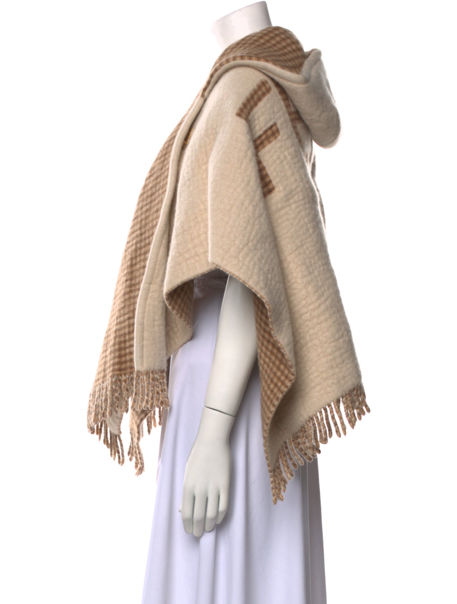 Fendi Colorblock Pattern Open Front Sweater