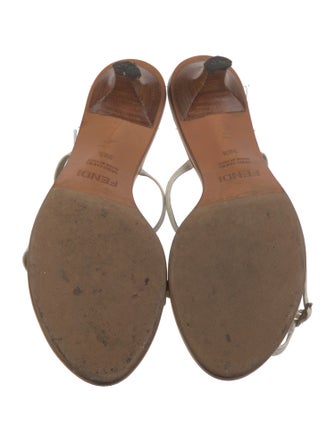 Fendi Leather T-Strap Sandals