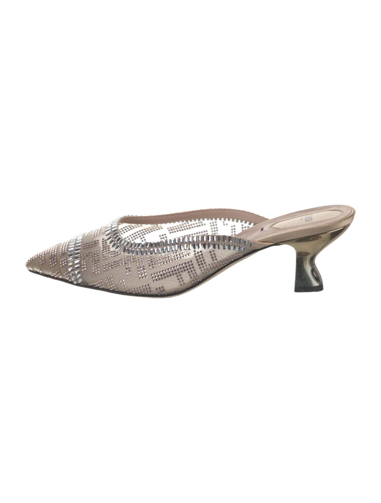 Fendi Zucca FF Logo Mesh Mules