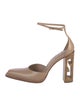 Fendi Zucca FF Logo Leather D'Orsay Pumps