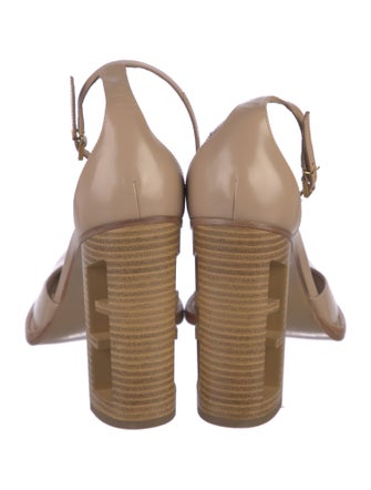 Fendi Zucca FF Logo Leather D'Orsay Pumps