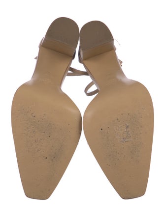 Fendi Zucca FF Logo Leather D'Orsay Pumps