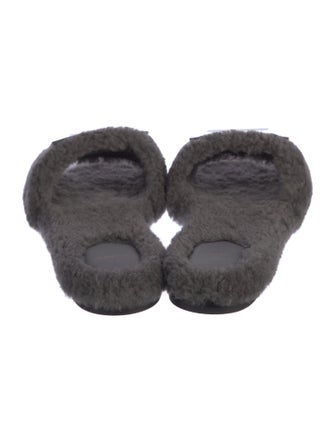 Fendi Shearling Printed Slides