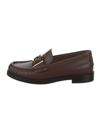 Fendi Zucca FF Logo Leather Loafers