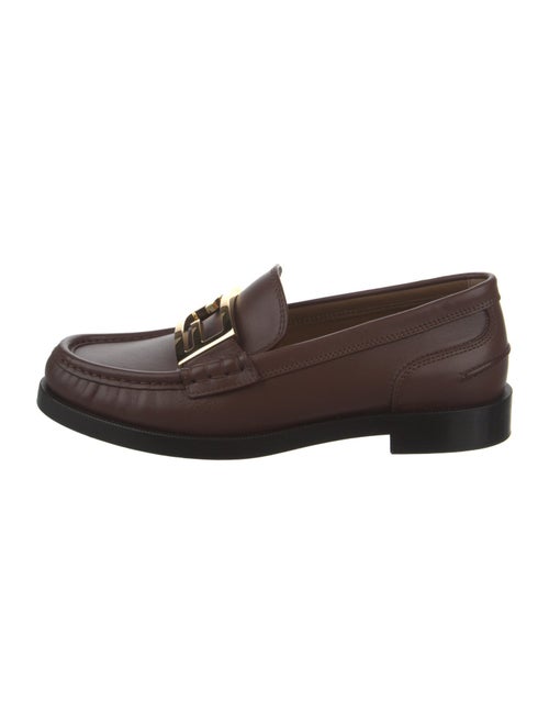 Fendi Zucca FF Logo Leather Loafers