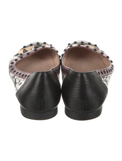 Fendi Monsters Motif Leather Ballet Flats