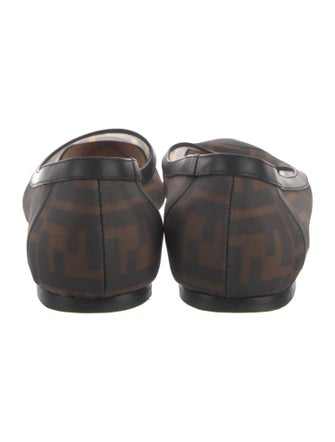 Fendi Zucca FF Logo Mesh Ballet Flats