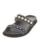 Fendi Leather Studded Accents Slides