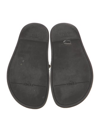 Fendi Leather Studded Accents Slides