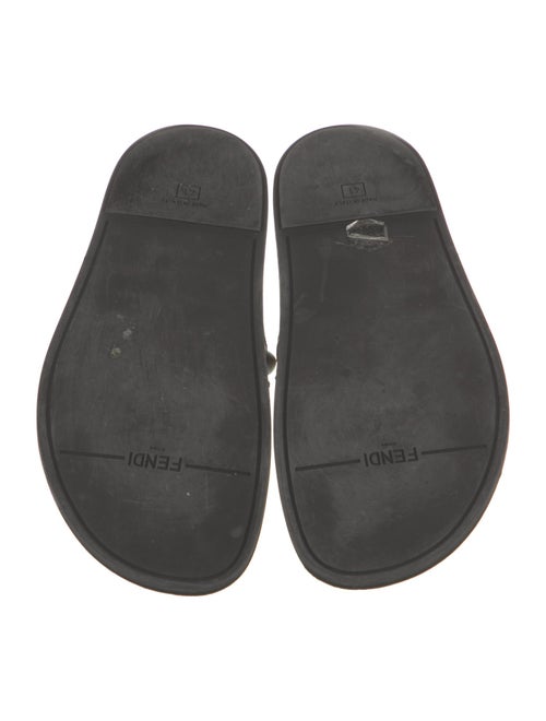 Fendi Leather Studded Accents Slides