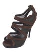 Fendi Mesh Mesh Accents Slingback Sandals