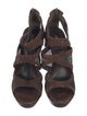 Fendi Mesh Mesh Accents Slingback Sandals