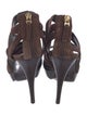 Fendi Mesh Mesh Accents Slingback Sandals