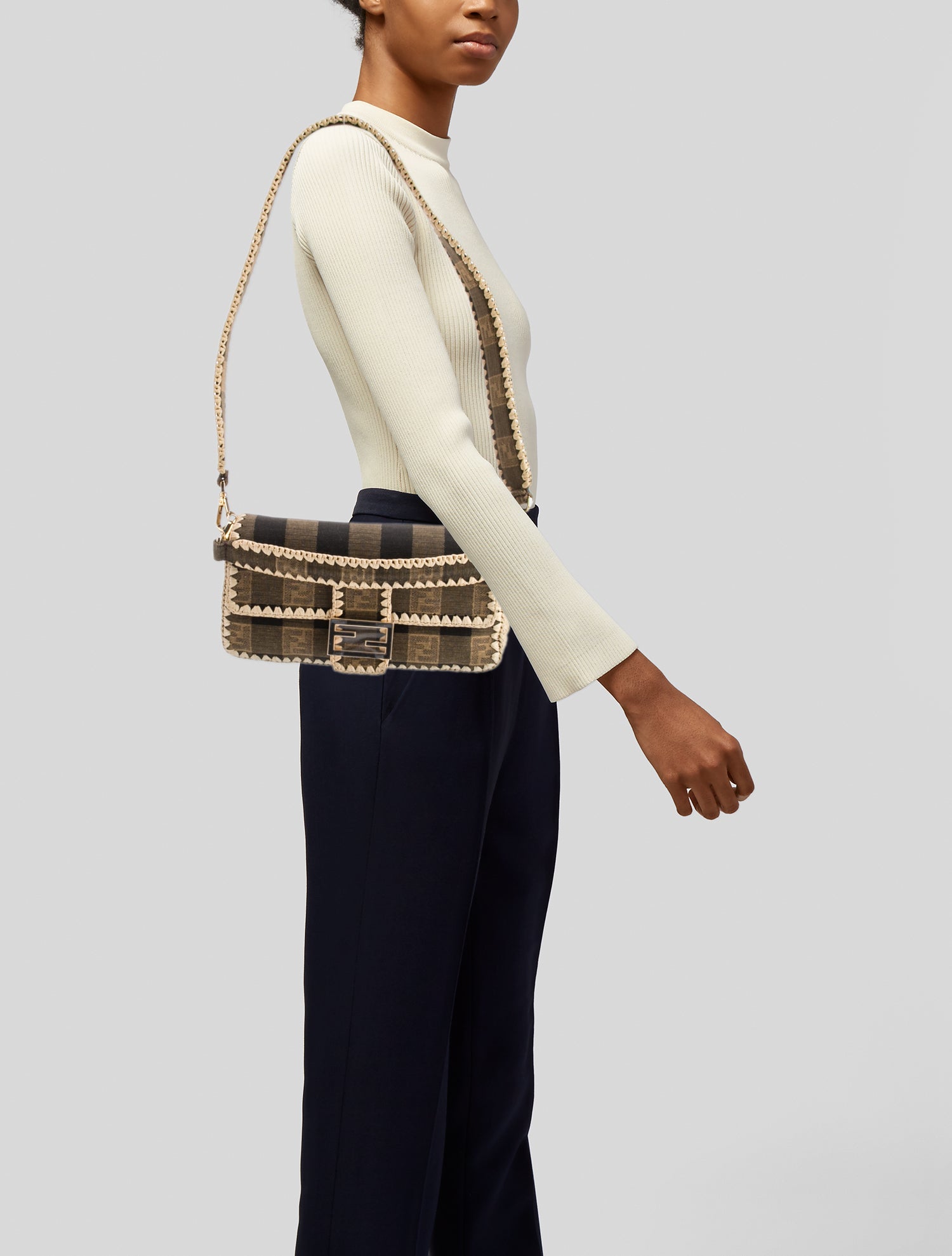 Fendi Pequin Baguette