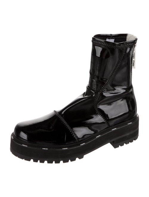 Fendi Patent Leather Combat Boots