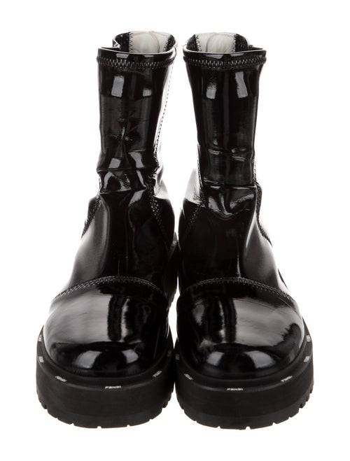 Fendi Patent Leather Combat Boots