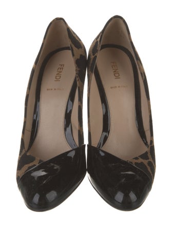 Fendi Canvas Printed Pumps