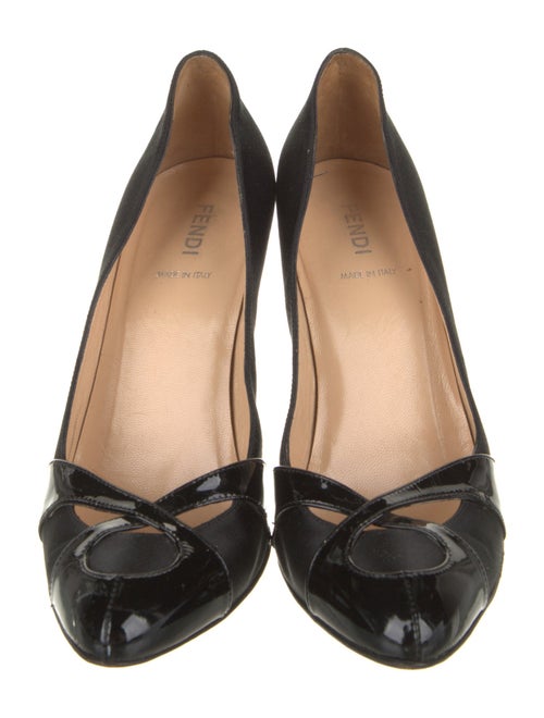 Fendi Zucca FF Logo Leather Pumps