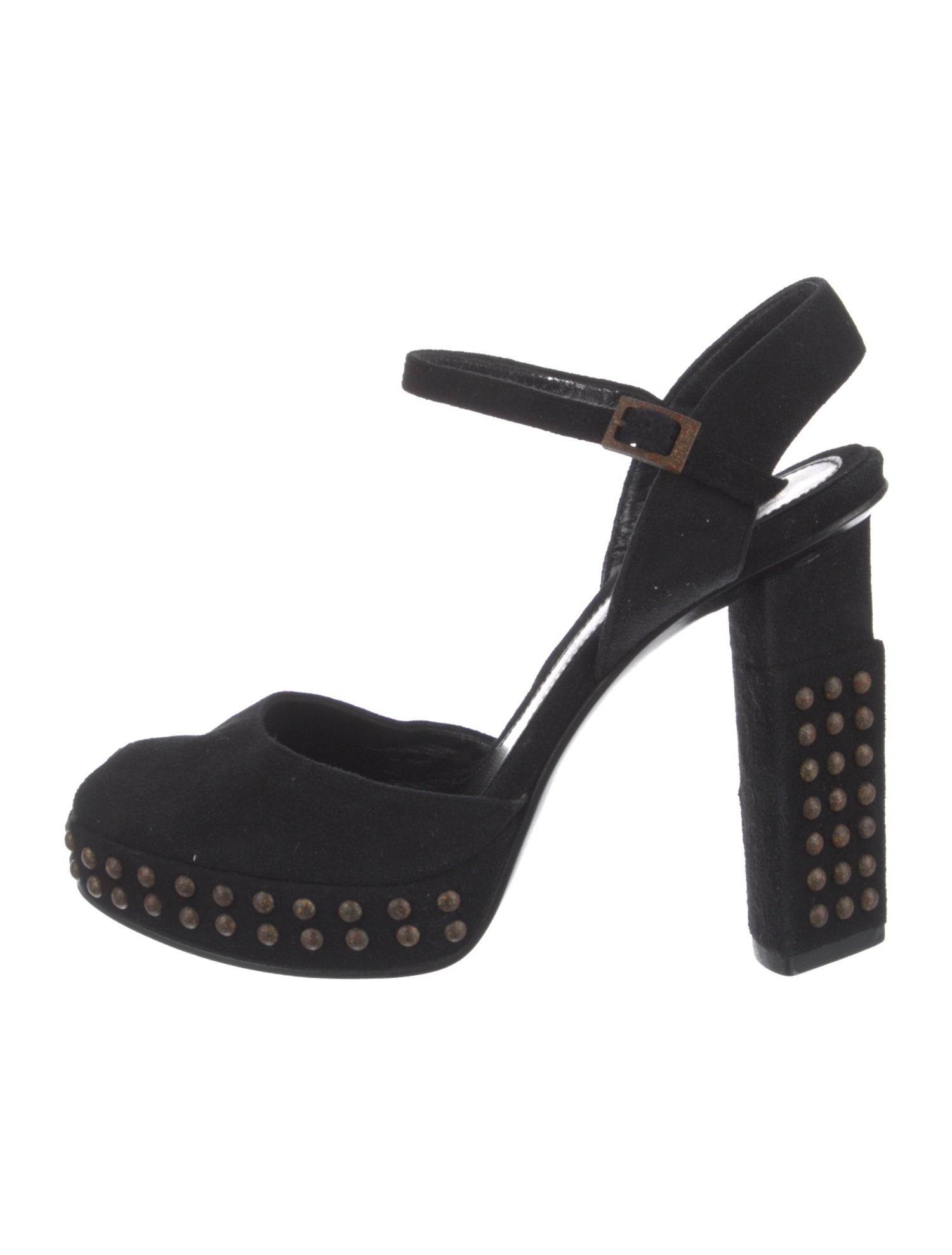 Fendi Suede Printed D'Orsay Pumps