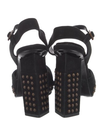 Fendi Suede Printed D'Orsay Pumps