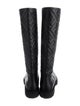 Fendi Zucca FF Logo Leather Rain Boots