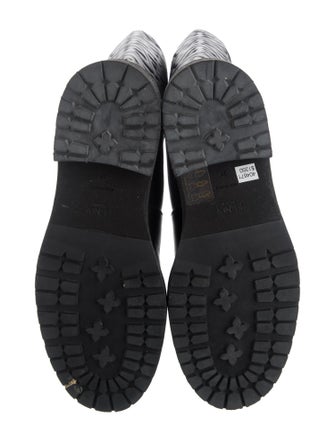 Fendi Zucca FF Logo Leather Rain Boots