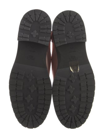 Fendi Zucca FF Logo Leather Combat Boots