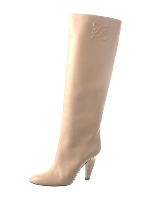 Fendi Karligraphy Accent Leather Boots