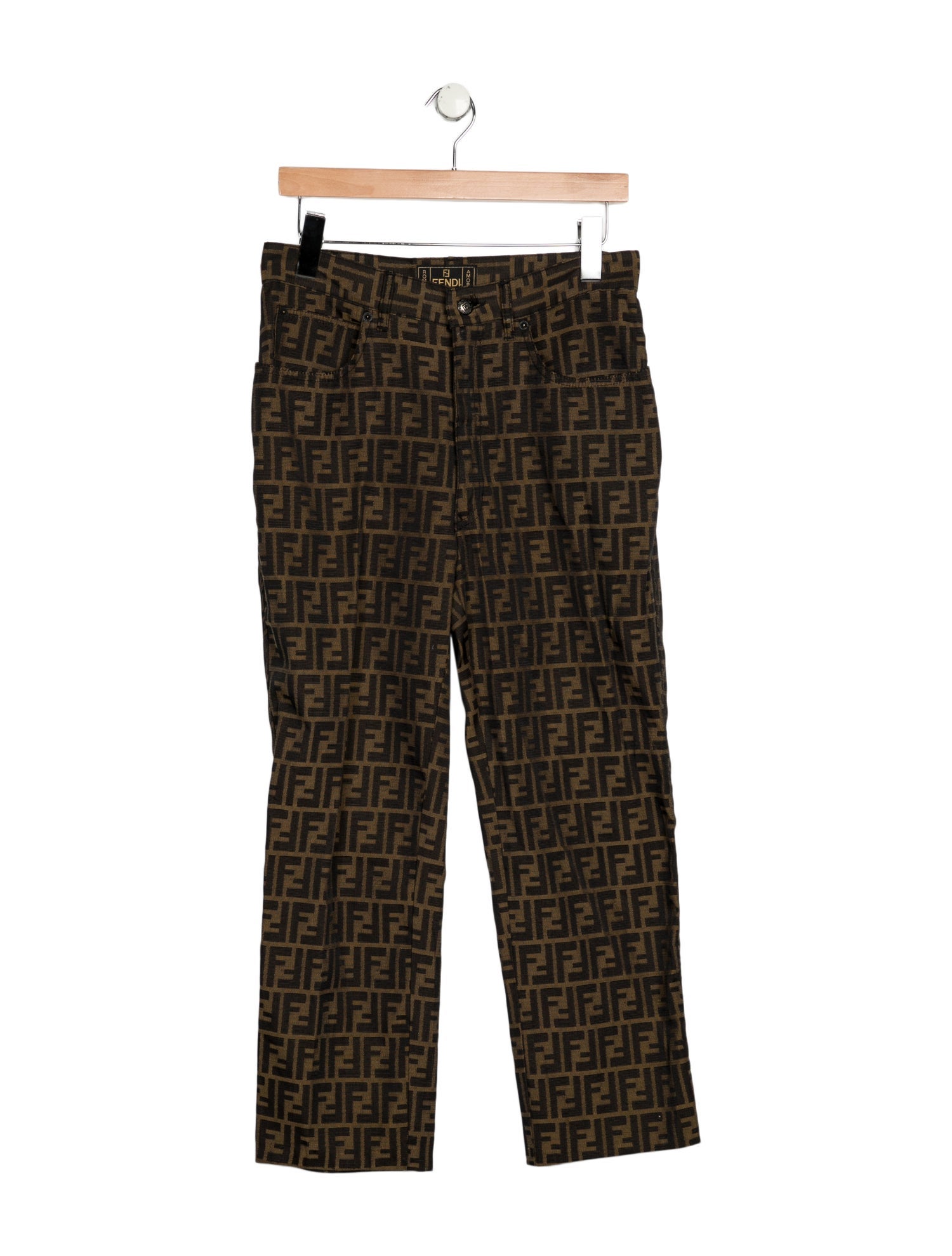 Fendi High-Rise Straight Leg Jeans