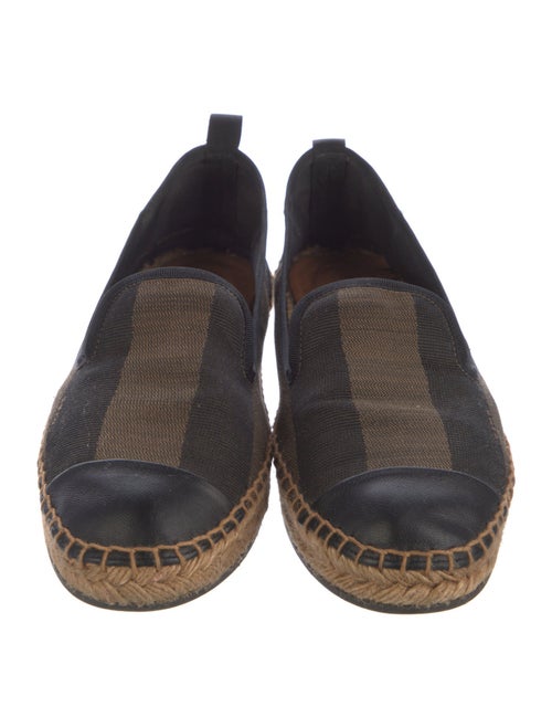Fendi Pequin Pattern Canvas Espadrilles