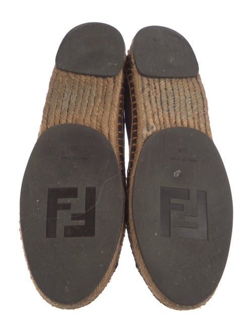 Fendi Pequin Pattern Canvas Espadrilles