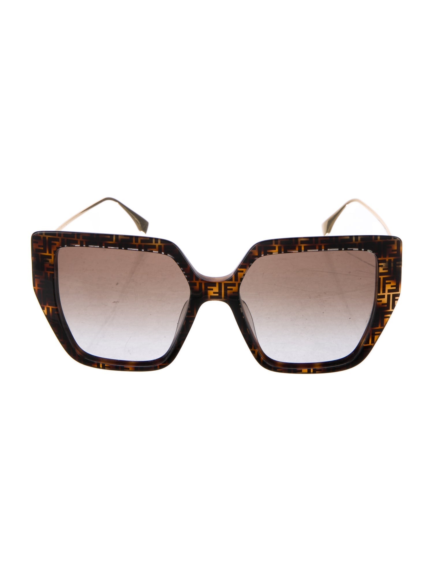 Fendi Zucca FF Logo Oversize Sunglasses