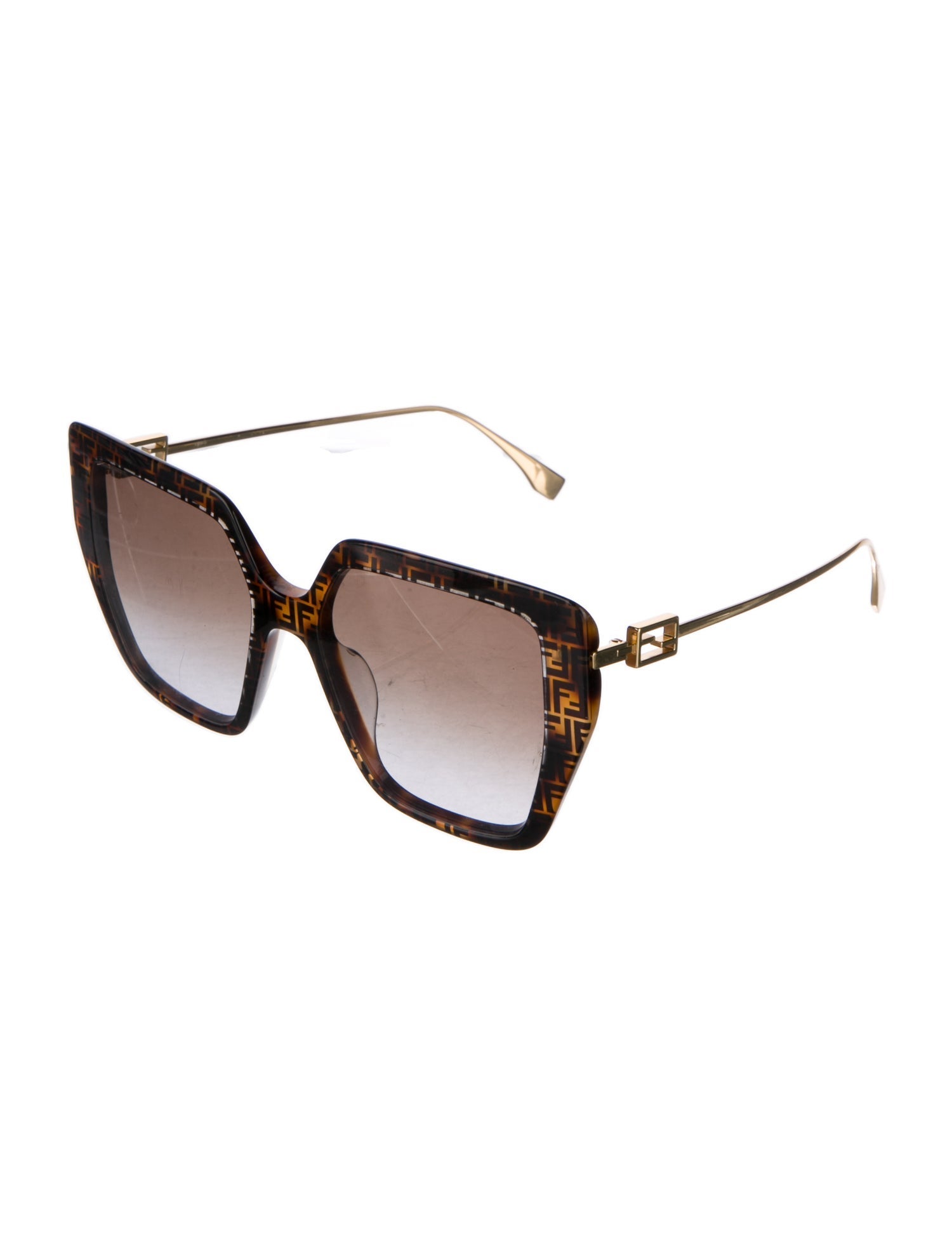 Fendi Zucca FF Logo Oversize Sunglasses