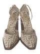 Fendi Zucca FF Logo Printed D'Orsay Pumps