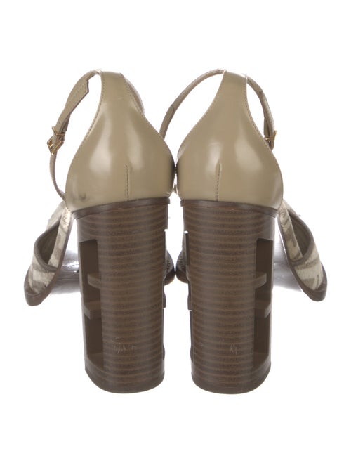 Fendi Zucca FF Logo Printed D'Orsay Pumps