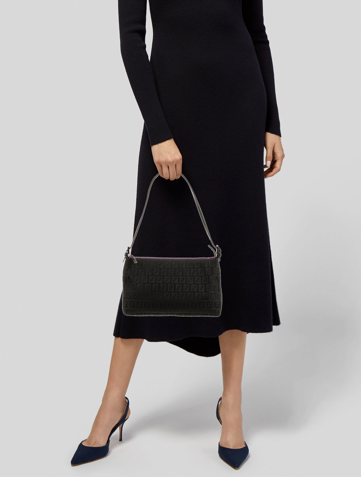 Givenchy VIntage Monogram Shoulder Bag - Grey Shoulder Bags