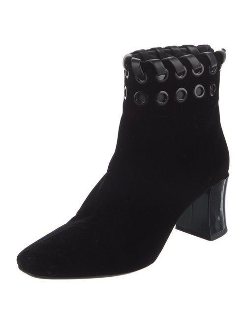 Fendi Velvet Whipstitch Trim Boots