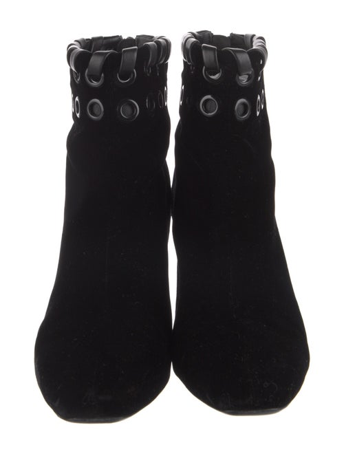 Fendi Velvet Whipstitch Trim Boots