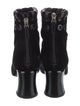 Fendi Velvet Whipstitch Trim Boots