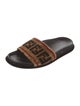 Fendi Zucca FF Logo Velvet Slides