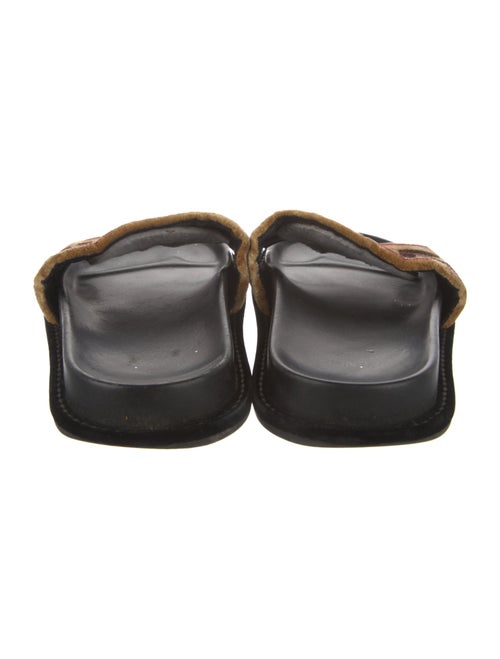 Fendi Zucca FF Logo Velvet Slides