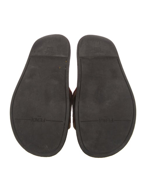 Fendi Zucca FF Logo Velvet Slides