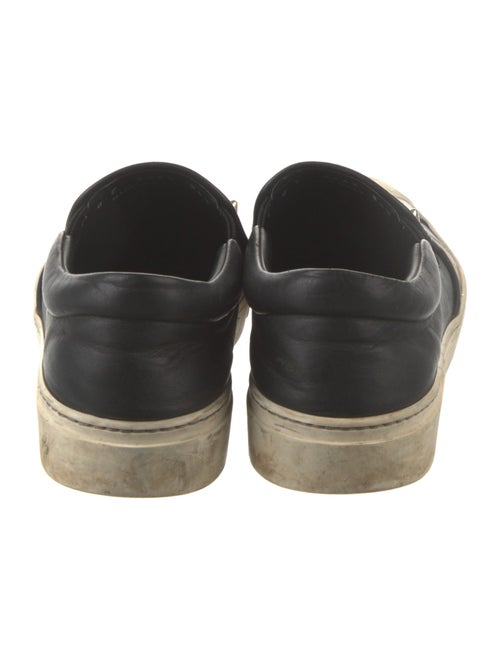 Fendi Monsters Motif Leather Loafers