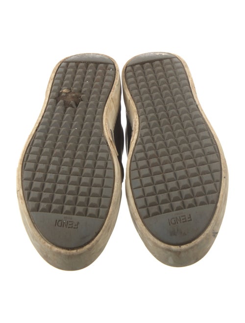 Fendi Monsters Motif Leather Loafers