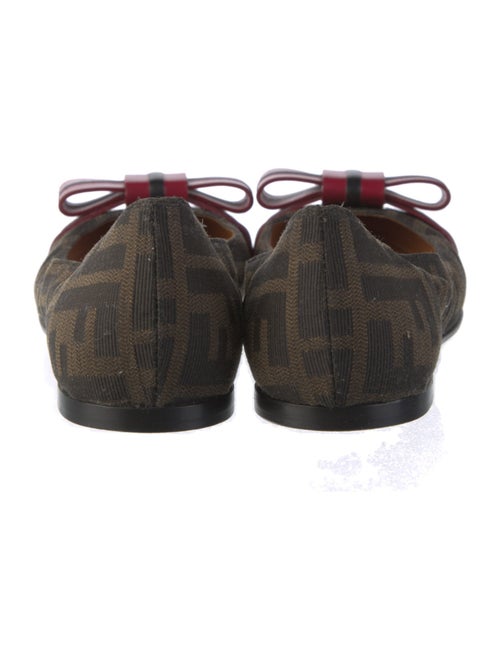 Fendi Zucca FF Logo Canvas Ballet Flats