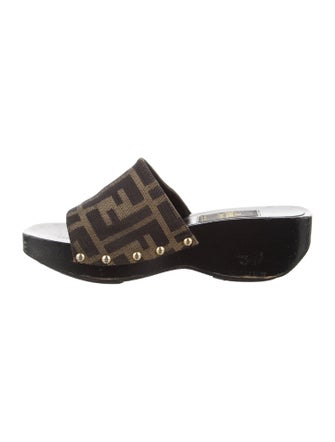 Fendi Canvas Printed Slides