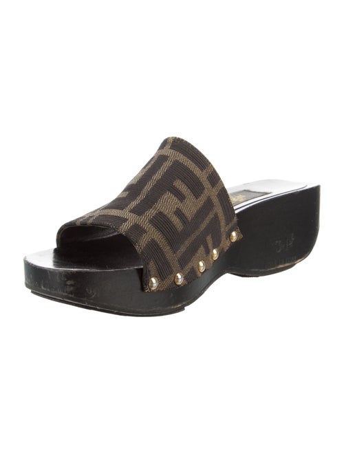 Fendi Canvas Printed Slides