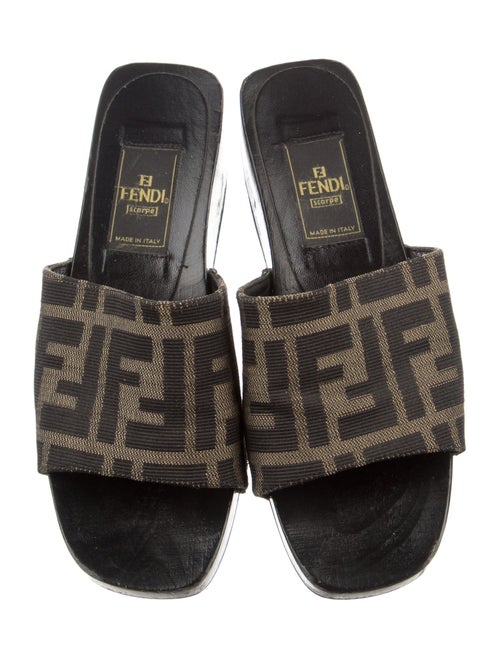 Fendi Canvas Printed Slides