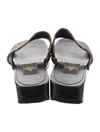 Fendi Canvas Printed Slides